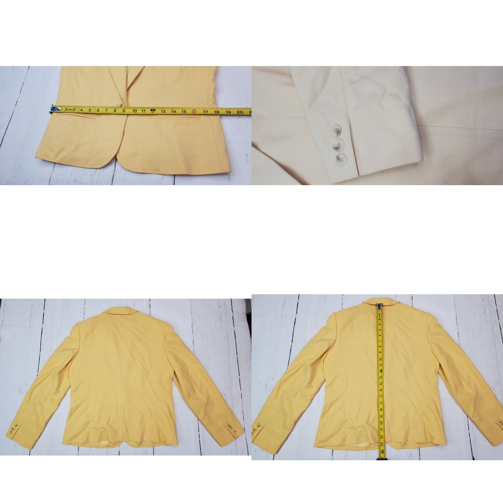 Pendleton Pendleton Women Wool Blazer M Canary Yellow Satin Lined Jacket, Button Closure, Wool, 36 in Chest, Virgin Wool, Vintage No Size M / US 6-8 / IT 42-44 - 8 Thumbnail