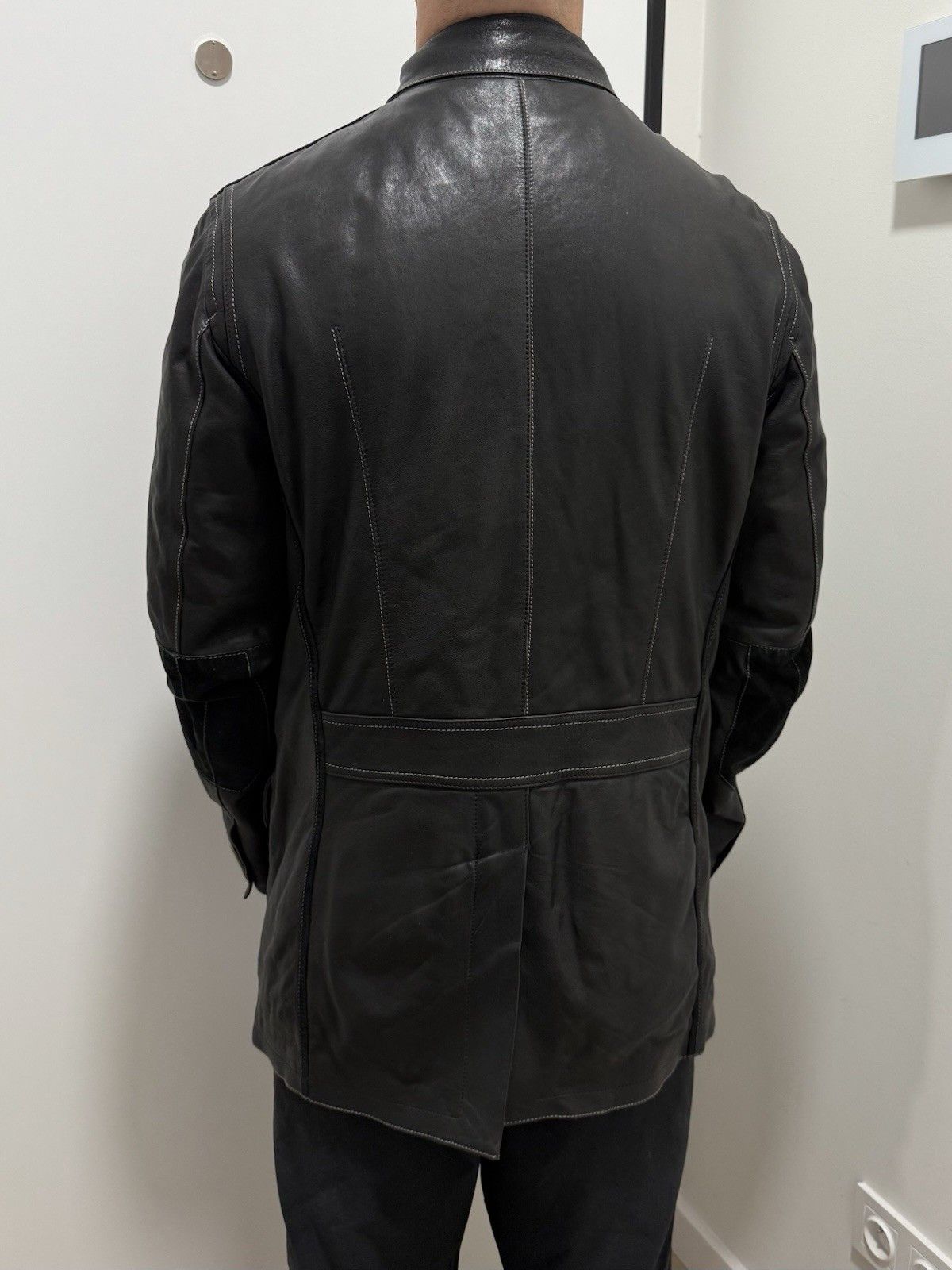 Guy Laroche Vintage Guy Laroche Homme Mens Leather Jacket Hybrid Coat Size US L / EU 52-54 / 3 - 9 Thumbnail
