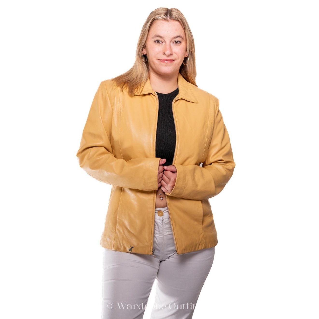 Wilsons Leather Wilsons Tan Leather Moto Jacket Blazer Size M / US 6-8 / IT 42-44 - 4 Thumbnail