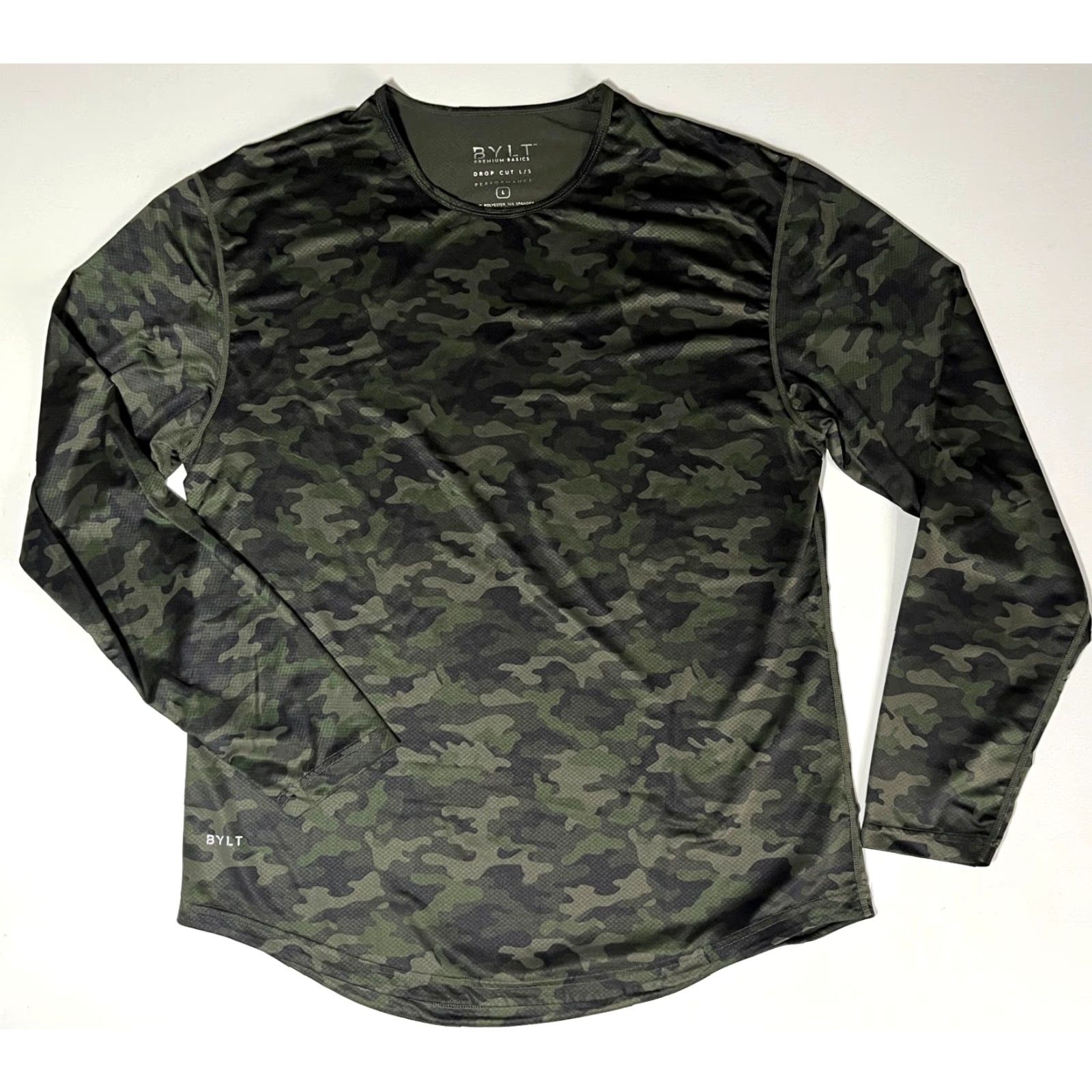 Vintage VINTAGE BYLT Drop Cut Long Sleeve Performance Tee Camouflage Green Sz L Mens Shirt Size US M / EU 48-50 / 2 - 3 Thumbnail