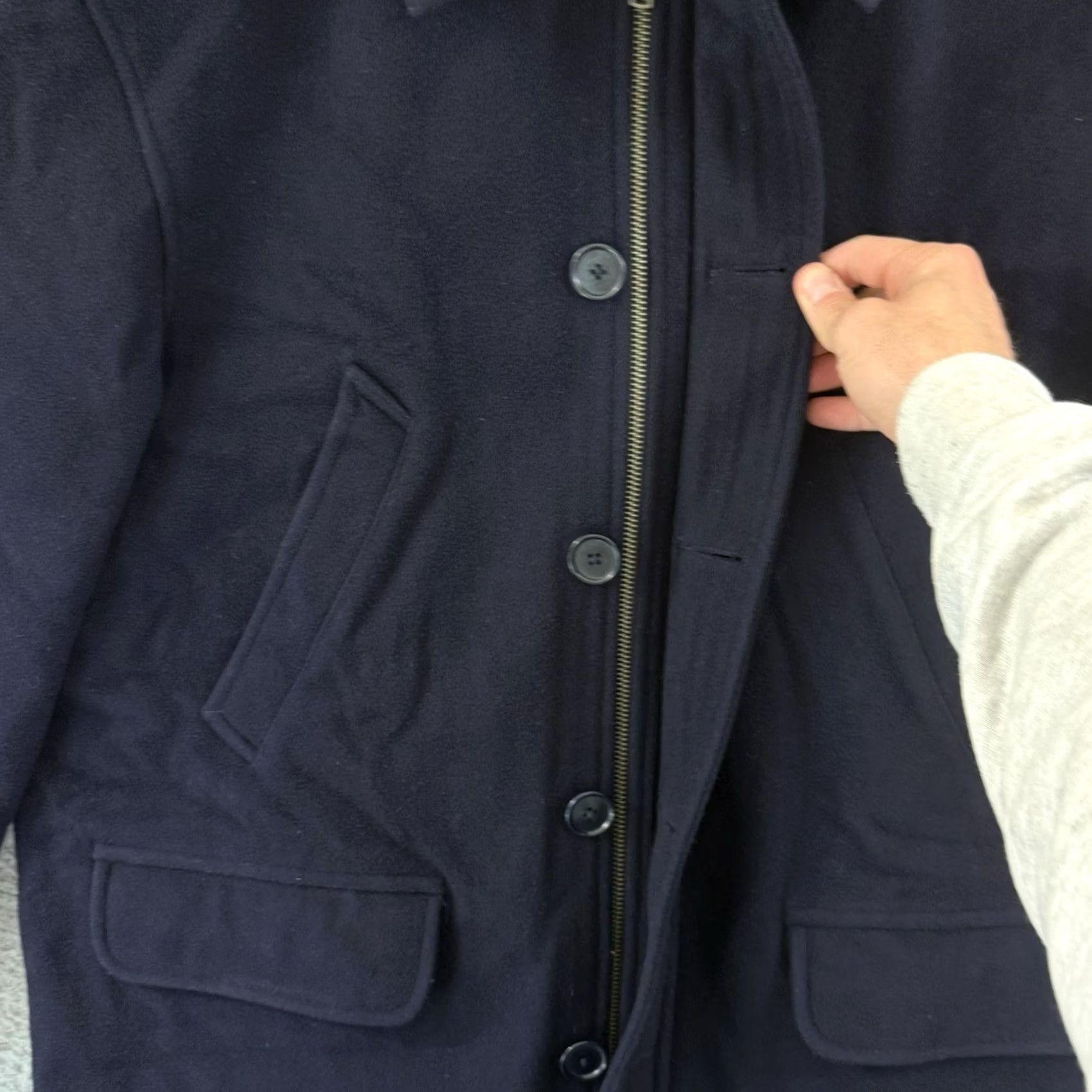 Polo Ralph Lauren Vintage Polo Ralph Lauren Pea Coat Mens Medium Wool Zip Button Quilted Jacket Size US M / EU 48-50 / 2 - 6 Thumbnail