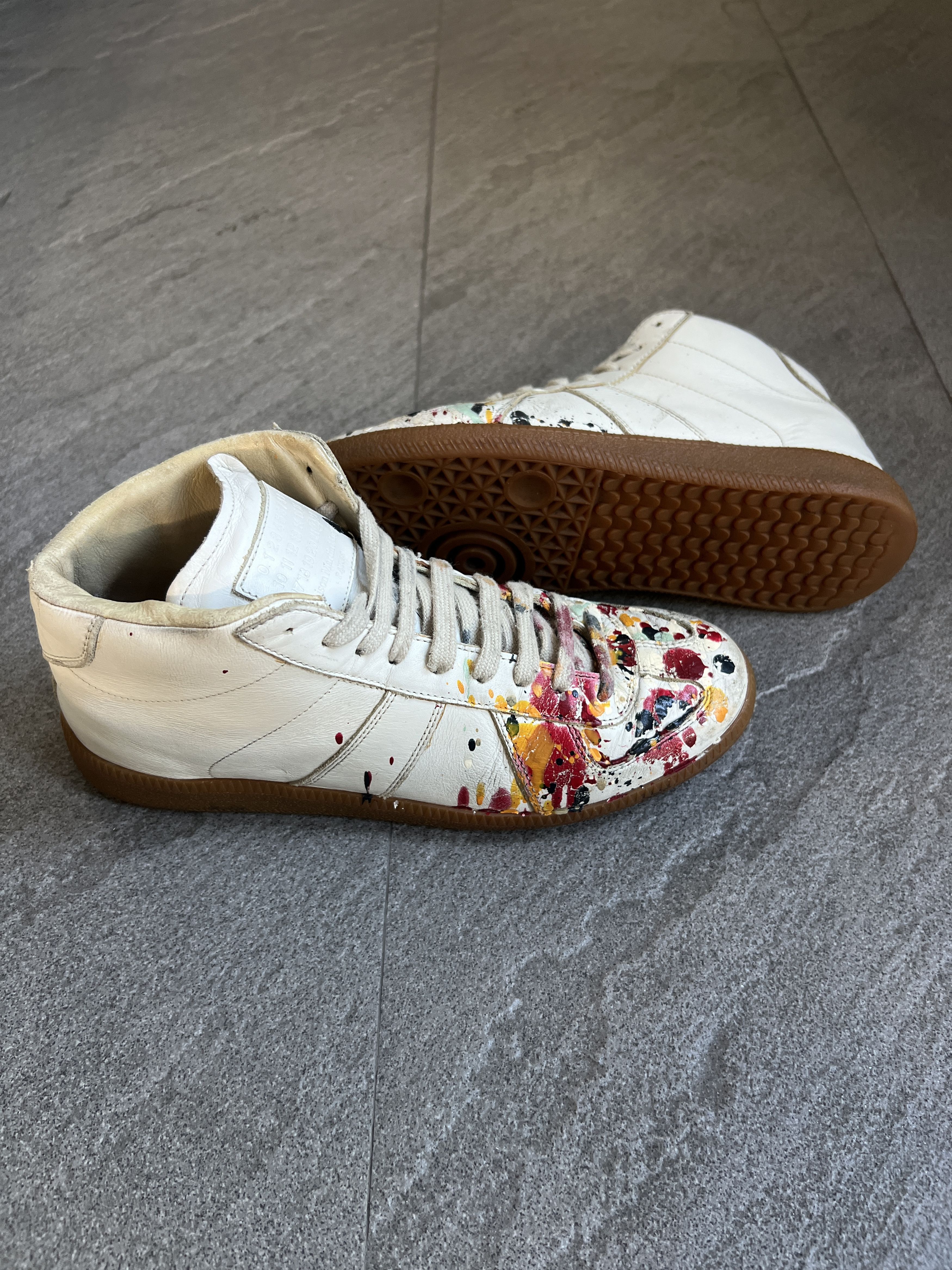 Maison Margiela Maison Margiela Paint Splatter Replica High Top EU40 Size US 7 / EU 40 - 6 Thumbnail