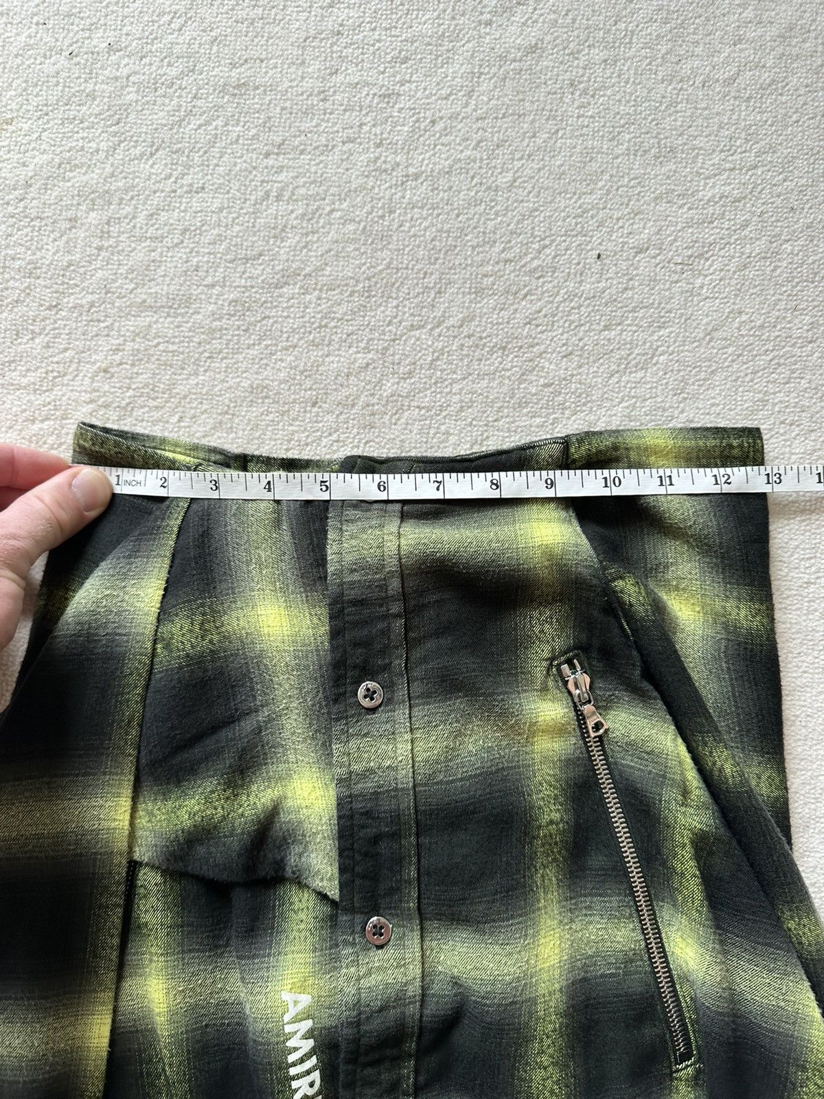 Amiri SS19 Amiri raw hem flannel waist wrap shirt Size ONE SIZE - 12 Thumbnail