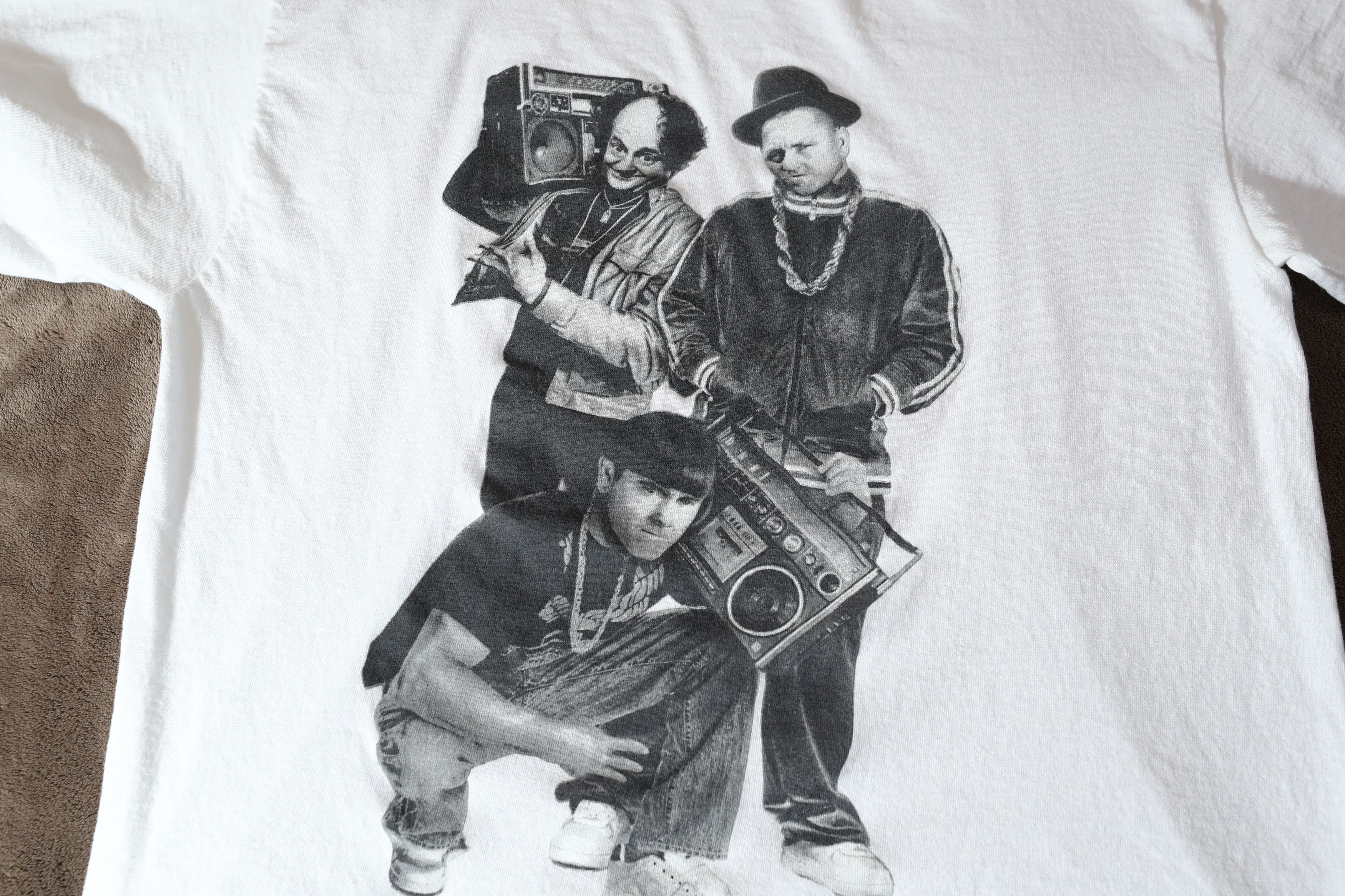 Rap Tees Vintage Three Stooges Run DMC Shirt (XL) Size US XL / EU 56 / 4 - 9 Thumbnail