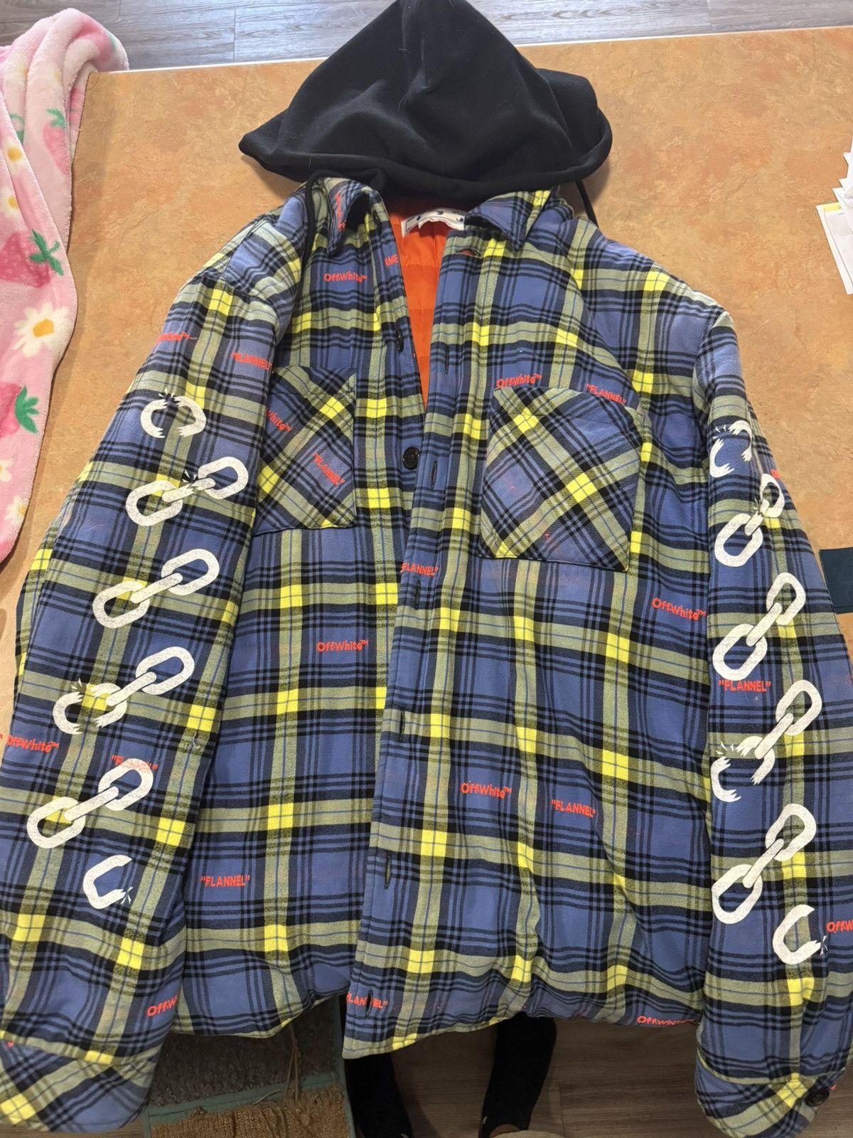 Off-White Off-White Arrow Padded Flannel Dusty Blue Jacket Size US L / EU 52-54 / 3 - 1 Thumbnail