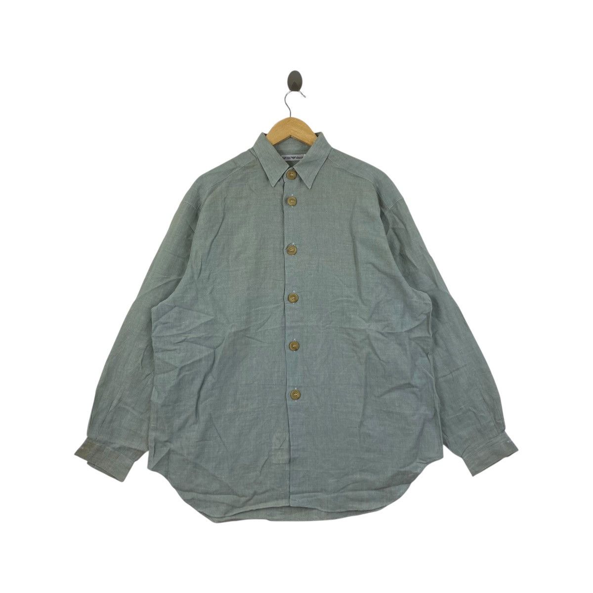 Emporio Armani EMPORIO ARMANI Italian Brand Grey Button Up Casual Shirt Size US L / EU 52-54 / 3 - 1 Thumbnail