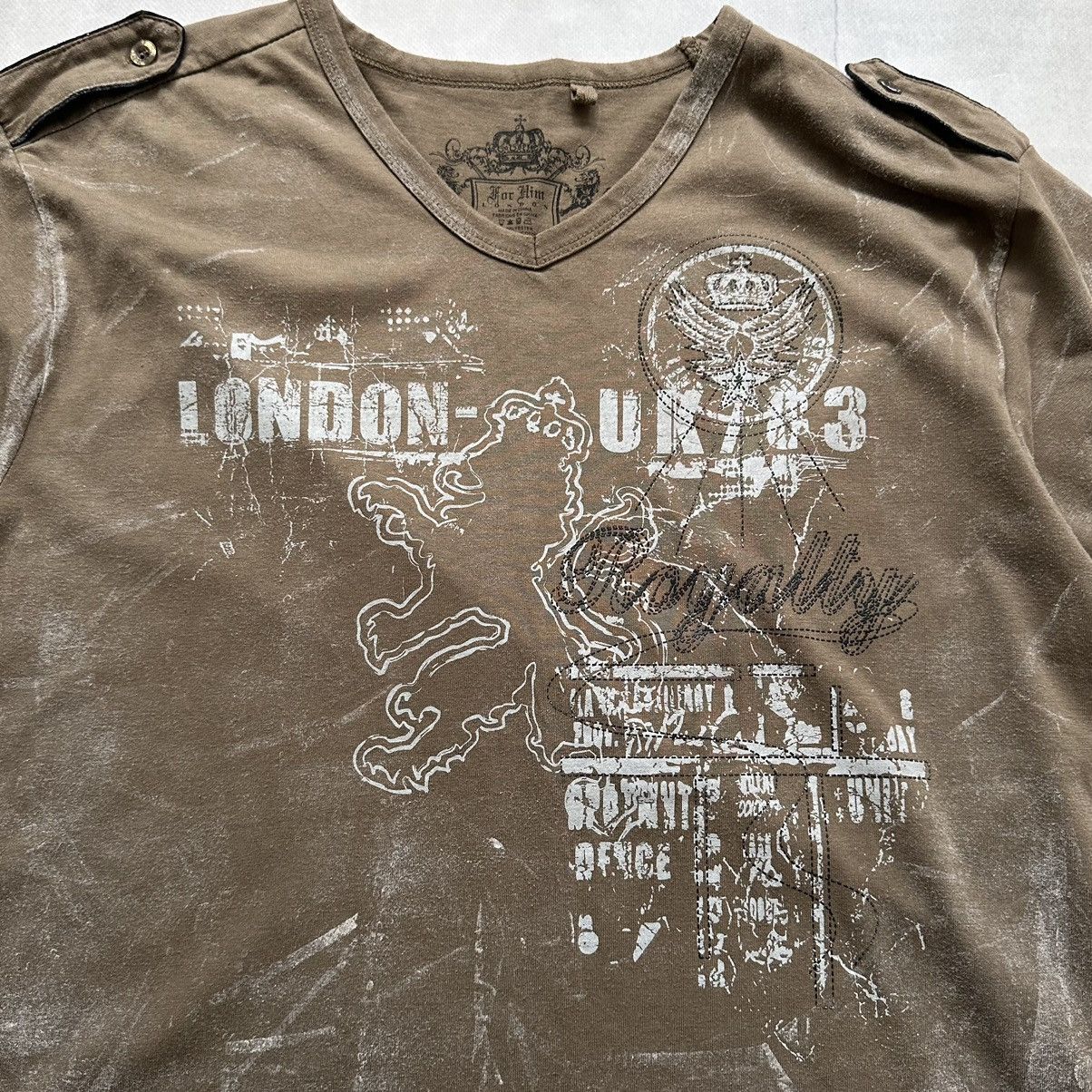 Hysteric Glamour × If Six Was Nine × Le Grande Bleu (L.G.B.) Y2K British Lion Poem Hysteric Glamour Vibe Painted T Shirt Size US XL / EU 56 / 4 - 5 Thumbnail