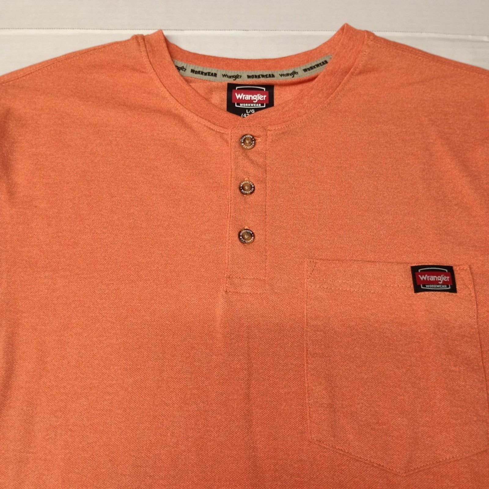 Wrangler Wrangler Henley Shirt Men's L (42-44) Arabesque Relaxed Fit Size US L / EU 52-54 / 3 - 2 Thumbnail