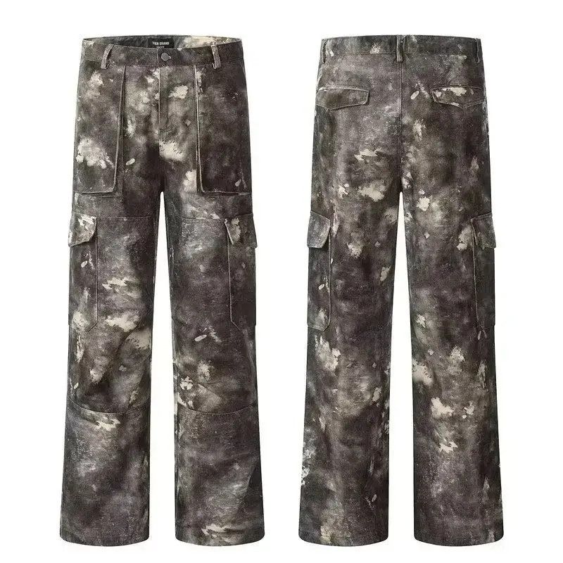 Japanese Brand Retro loose camouflage pocket jeans Size US 32 / EU 48 - 6 Thumbnail