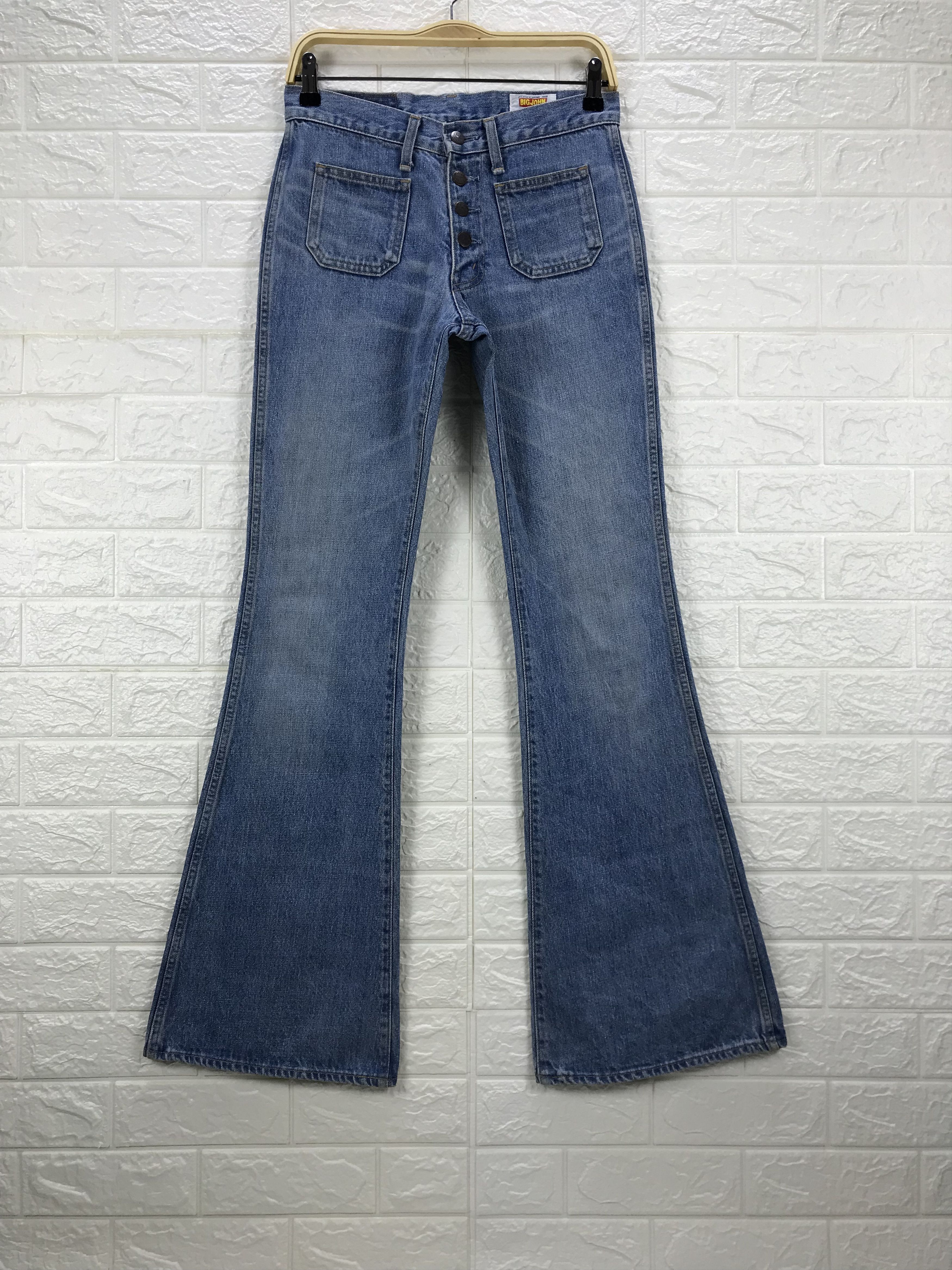 image of Big John Bush Flare Bell Bottom Jeans in Blue, Men's (Size 29)