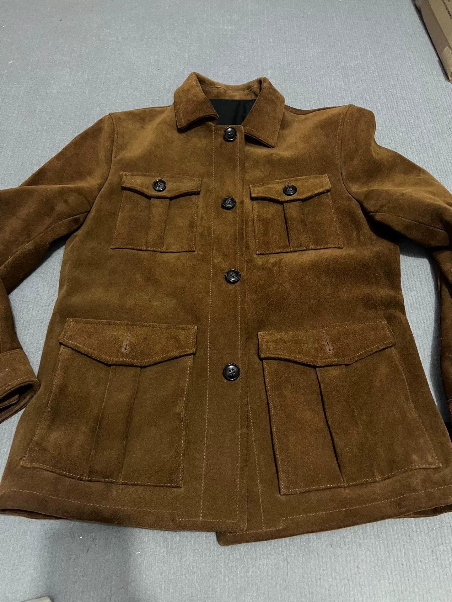 Vintage Classic Brown Suede Work Jacket Size US M / EU 48-50 / 2 - 1 Thumbnail