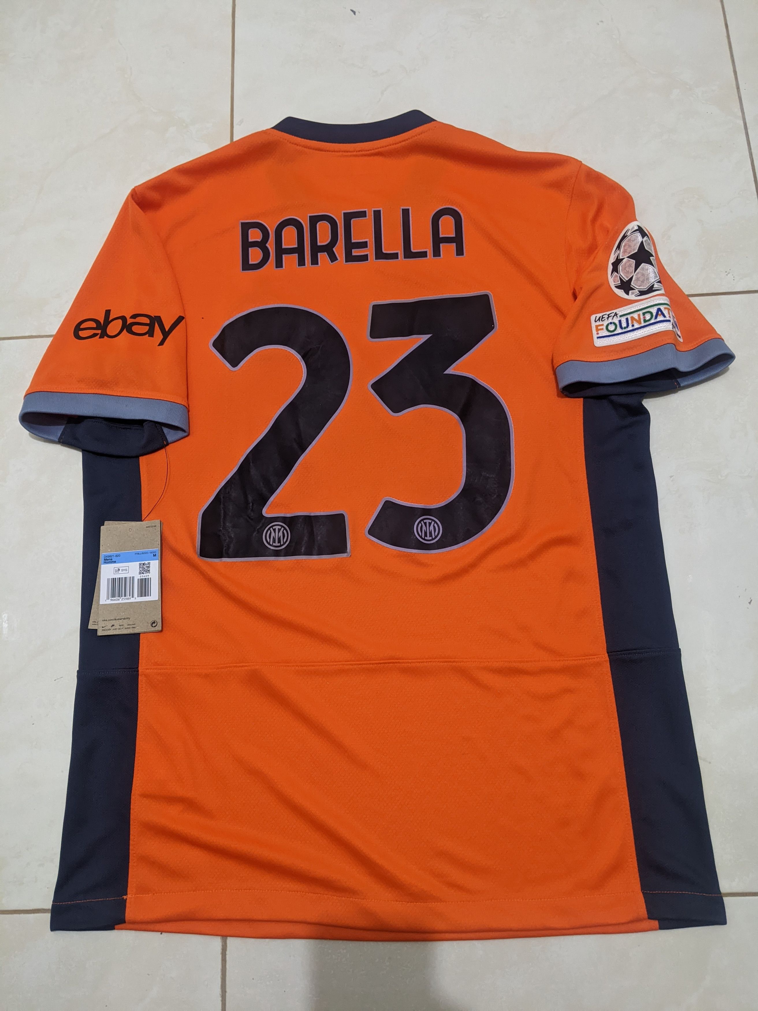 Nike Inter Milan Third 2023-24 BARELA Jersey football shirt Size US M / EU 48-50 / 2 - 2 Thumbnail