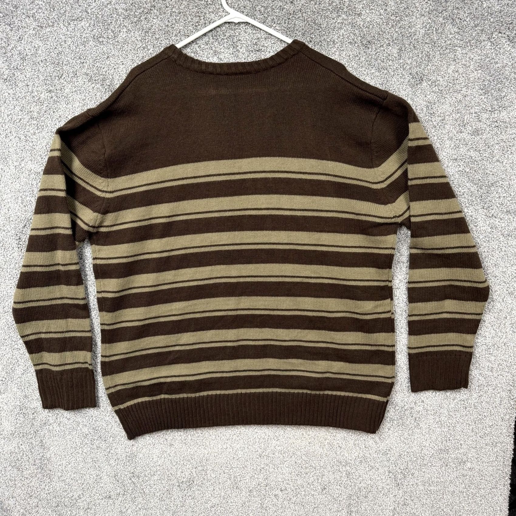 Southpole VINTAGE Southpole Sweater Shirt Mens 6XL Brown Tan Striped Crew Neck Knit Hip Hop Streetwear Y2K Grunge 90s Size US XXL / EU 58 / 5 - 7 Thumbnail