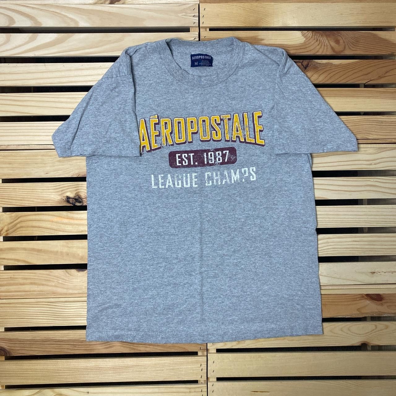 Aeropostale Vintage Aeropostale Gray Tee Size Medium Size US M / EU 48-50 / 2 - 1 Thumbnail