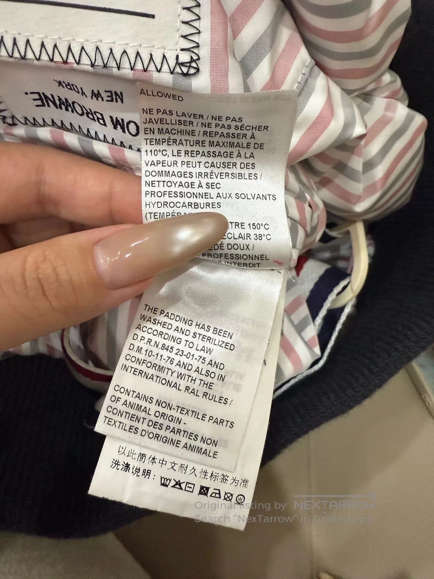 Thom Browne Thom Browne Stripe Sleeve Down Jacket. Size US XL / EU 56 / 4 - 5 Thumbnail