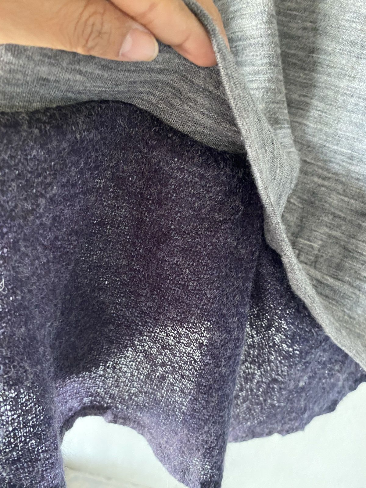 Y's Y’s Yohji Yamamoto Gray Layered Hem Knit Top Size XS / US 0-2 / IT 36-38 - 5 Thumbnail
