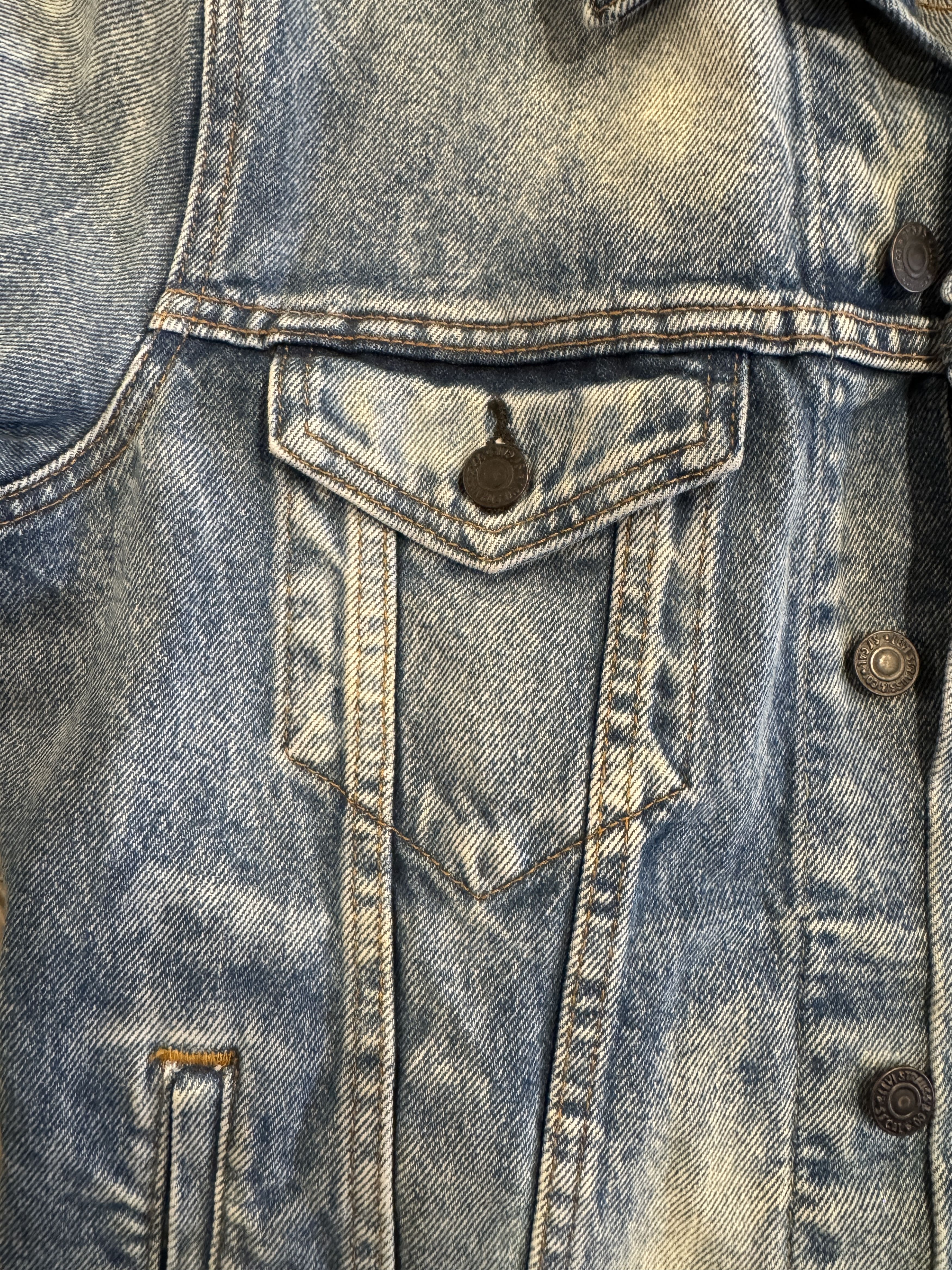 Levi's LEVI'S DISTRESSED ACID WASH DENIM JACKET SIZE SMALL Size US S / EU 44-46 / 1 - 6 Thumbnail