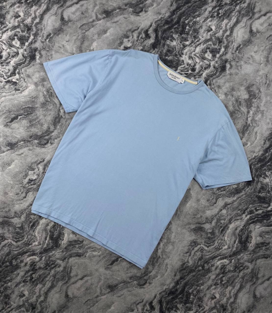 Yves Saint Laurent Yves Saint Laurent YSL T-Shirt Men Size XL Blue Size US XL / EU 56 / 4 - 1 Thumbnail