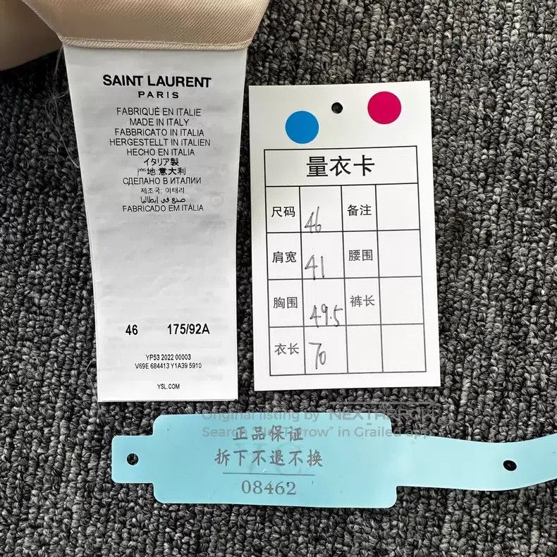 Saint Laurent Paris Saint Laurent Paris Ladies pink waist-cinching casual blaz Size L / US 10 / IT 46 - 8 Thumbnail