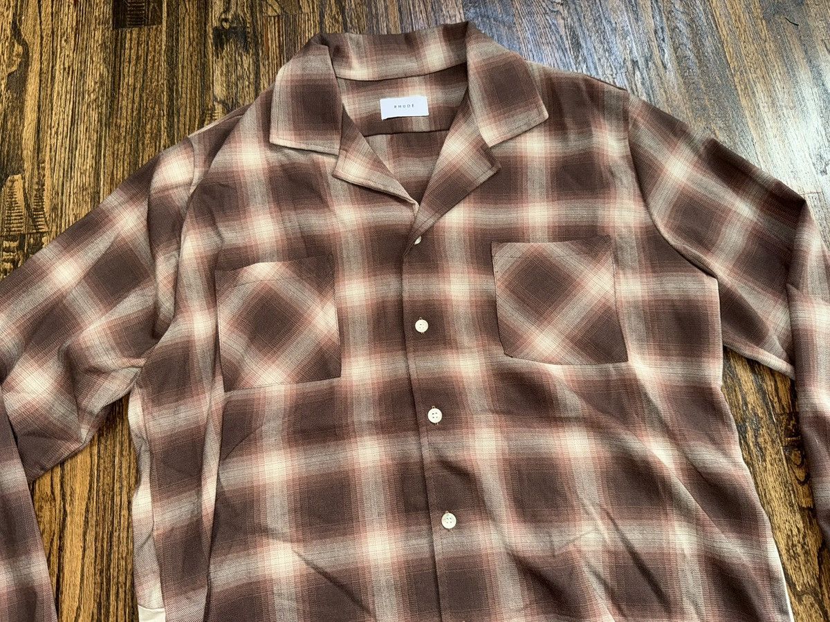 Rhude Rhude Camp Collar Amber Button-Up Flannel L/S Shirt Size L Size US L / EU 52-54 / 3 - 4 Thumbnail
