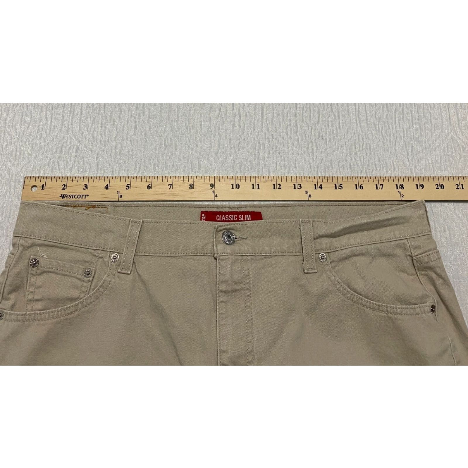 Levi's VINTAGE Levi's Capris Women 18 Beige Denim Stretch Slim 5-Pocket Design Levi's Jeans Womens Size ONE SIZE - 6 Thumbnail