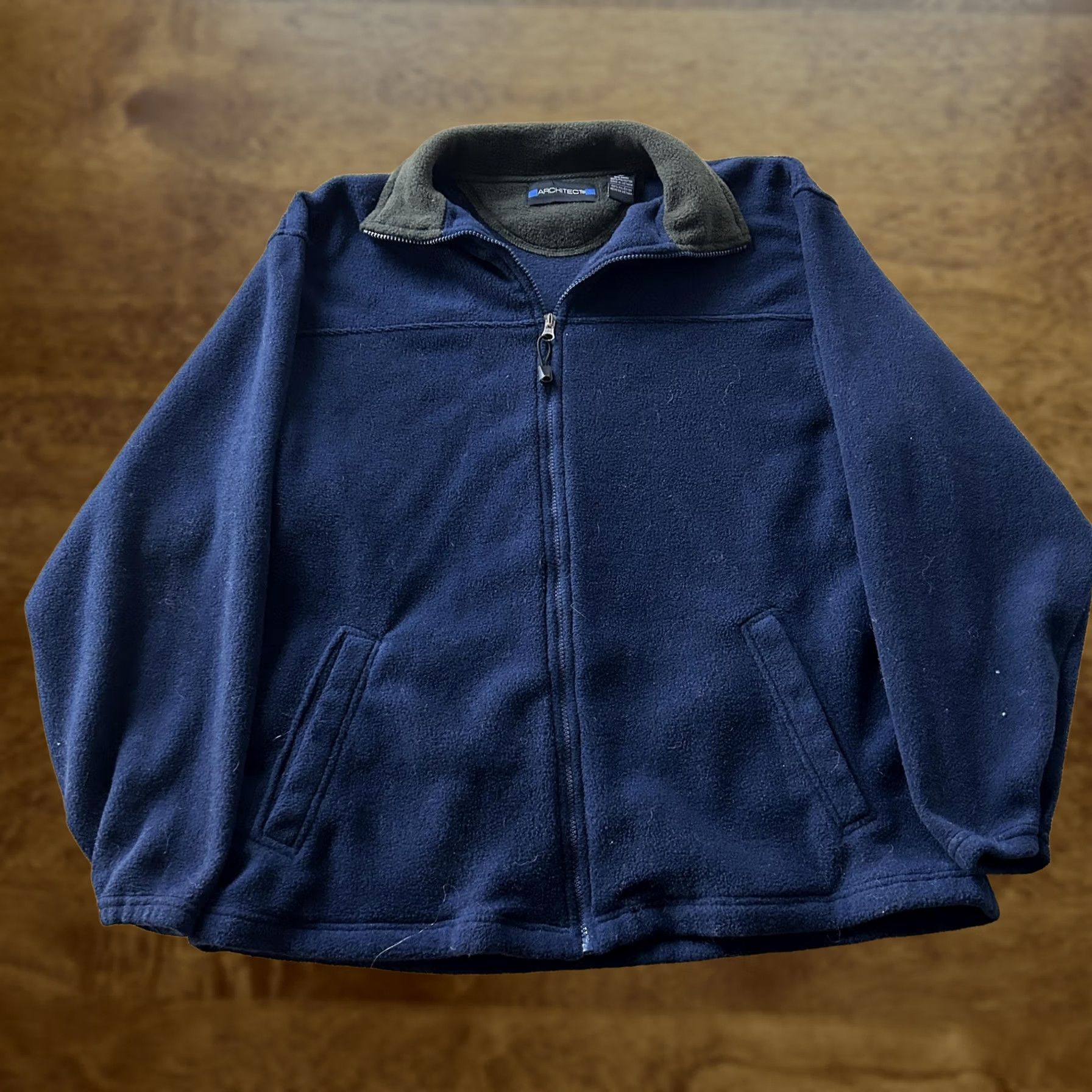 Architect Y2K Architect Jacket Mens Large Blue Fleece Full Zip Stand Collar Pockets Winter Size US L / EU 52-54 / 3 - 1 Thumbnail