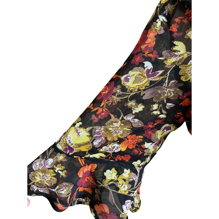 Target Basics Xhilaration | Floral Faux Wrap Dress Boho Chic | Small Size S / US 4 / IT 40 - 6 Thumbnail