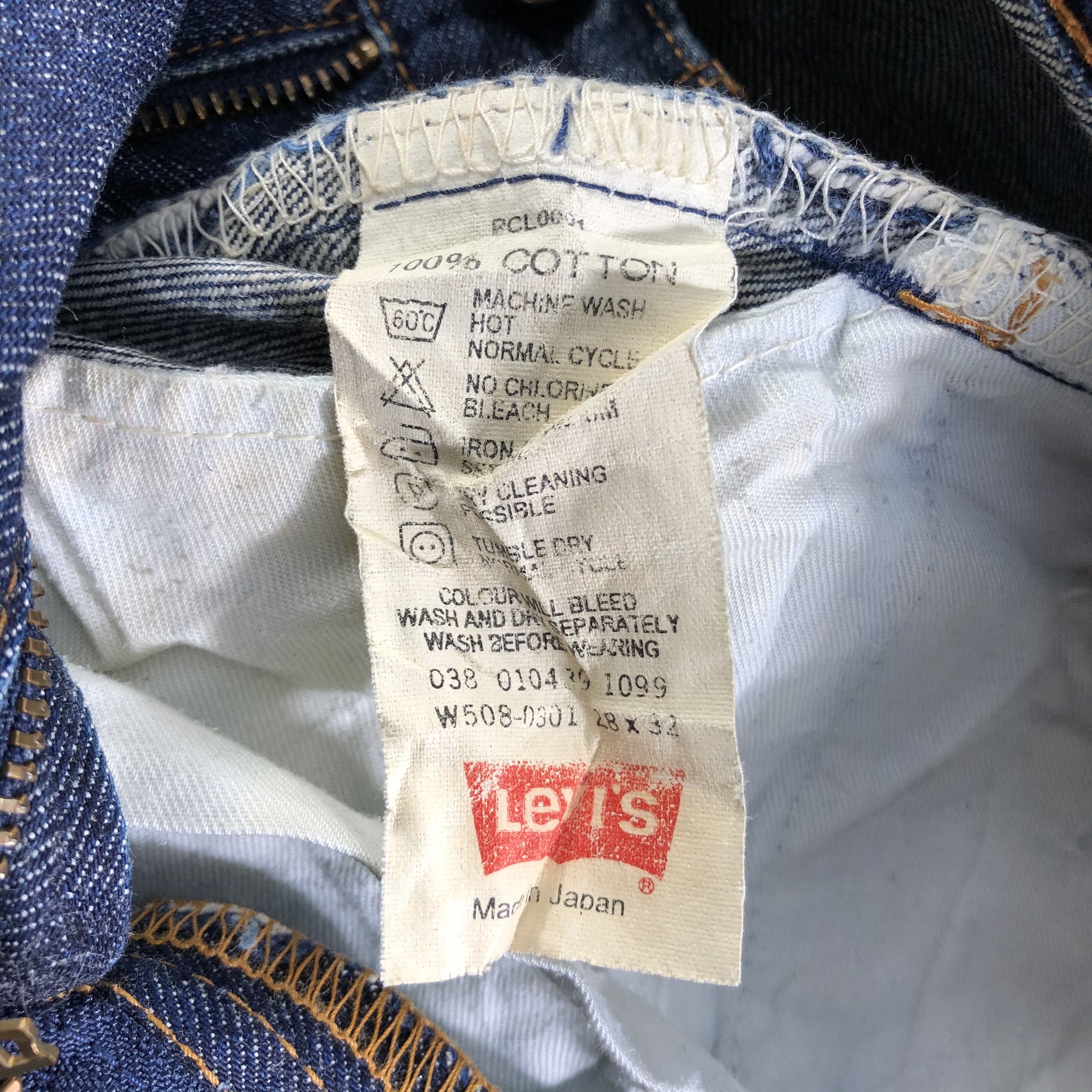 Levi's Vintage 90s Levis 508 Jeans-J3589 Size 29" - 11 Thumbnail