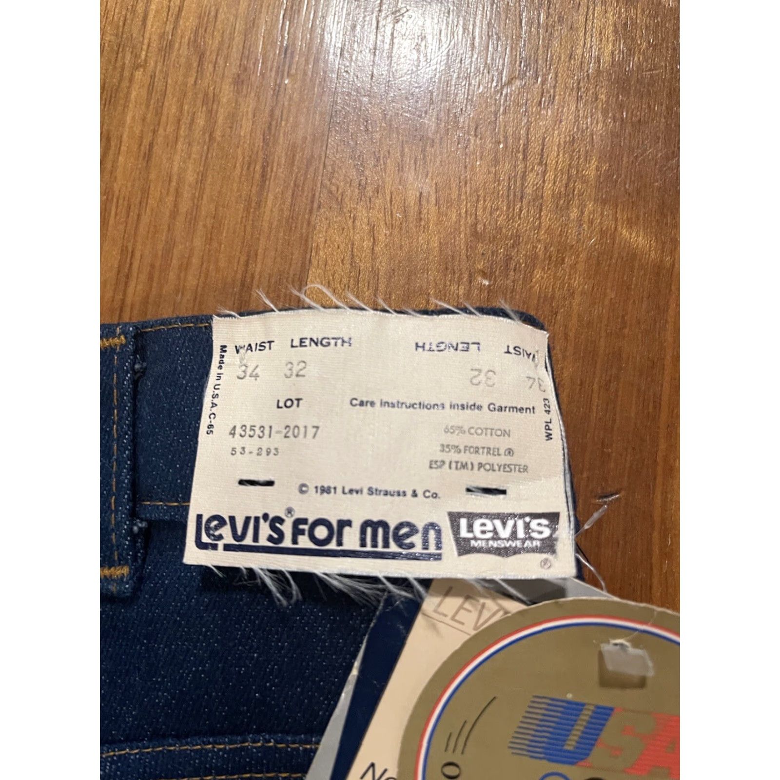 Levi's VINTAGE Levi's Jeans Mens 34x32 Flared Orange Tab Deadstock 1981 Jeans Mens Regular 34x32 Orange Flared 80s American Mens Size US 34 / EU 50 - 7 Thumbnail
