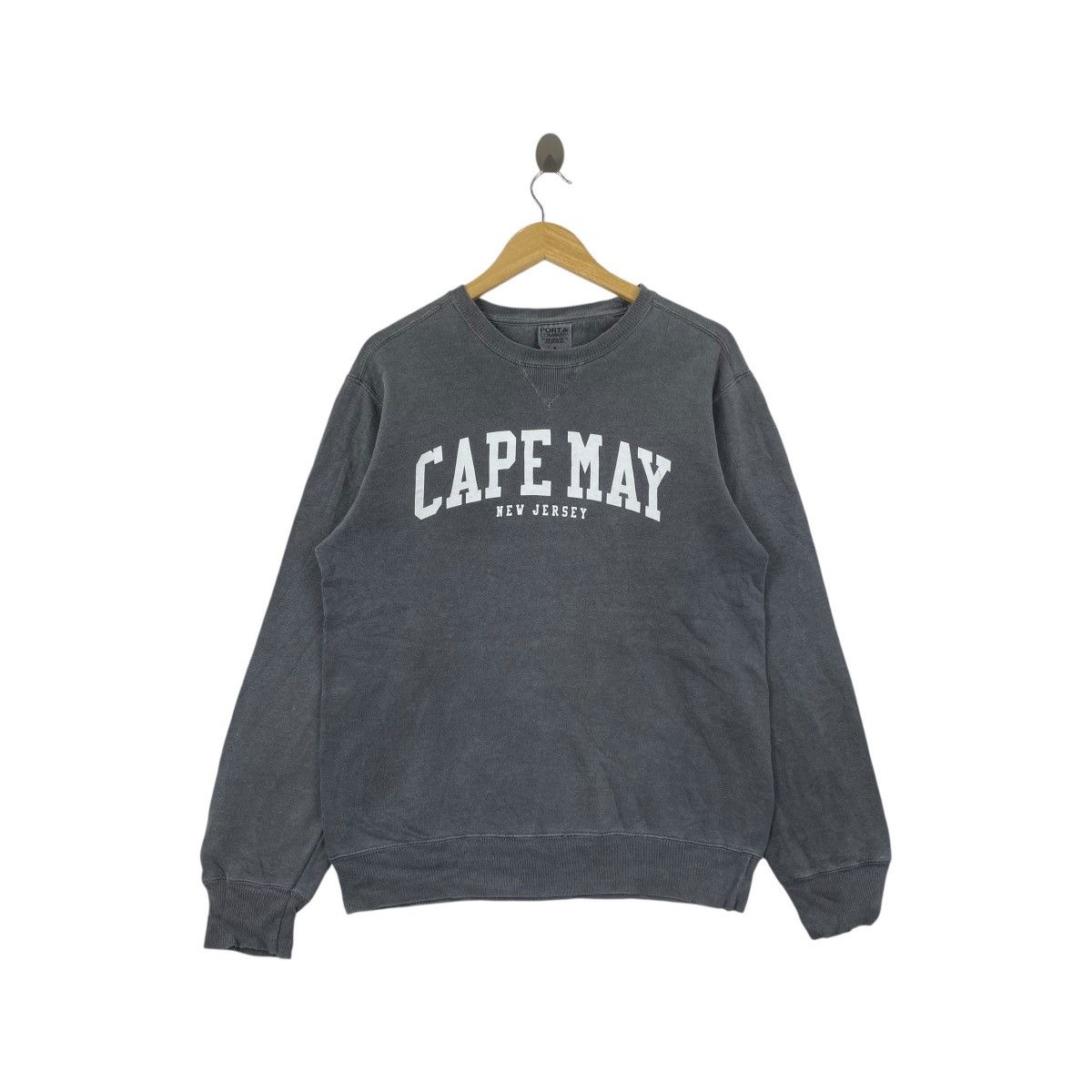 Vintage CAPE MAY New Jersey Print Design Grey Sweatshirt Size US S / EU 44-46 / 1 - 1 Thumbnail
