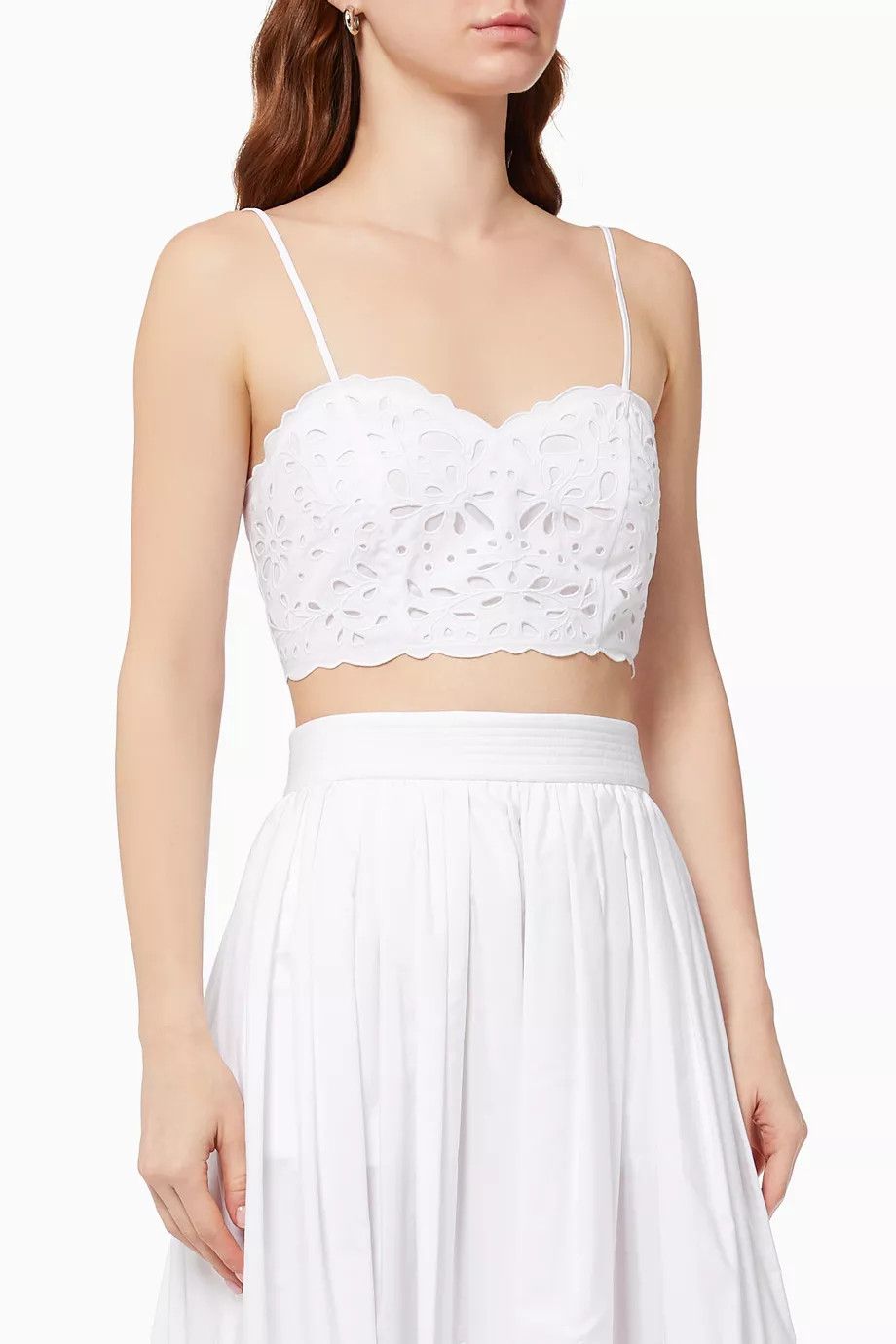 o1y0825 Sleeveless Bustier in White
