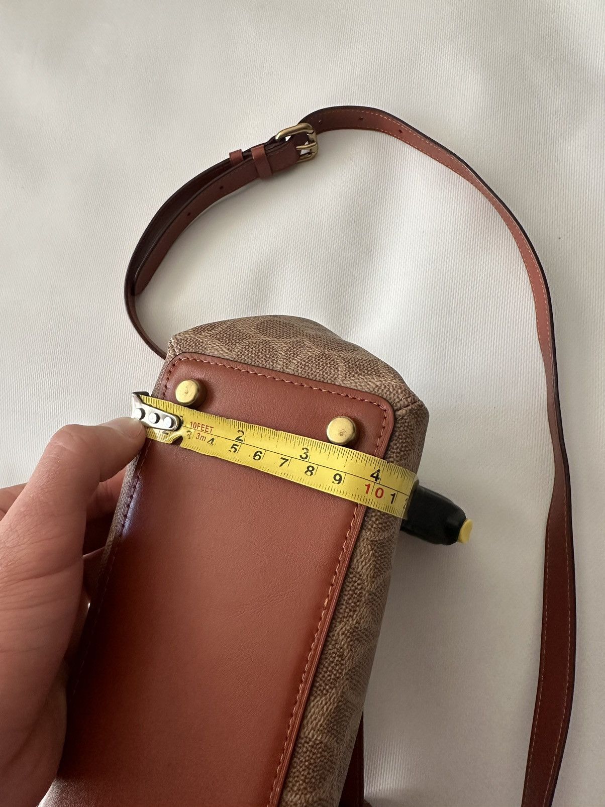 Coach Coach Mini Crossbody Bag Leather Monogram Brown Beige Size ONE SIZE - 16 Thumbnail