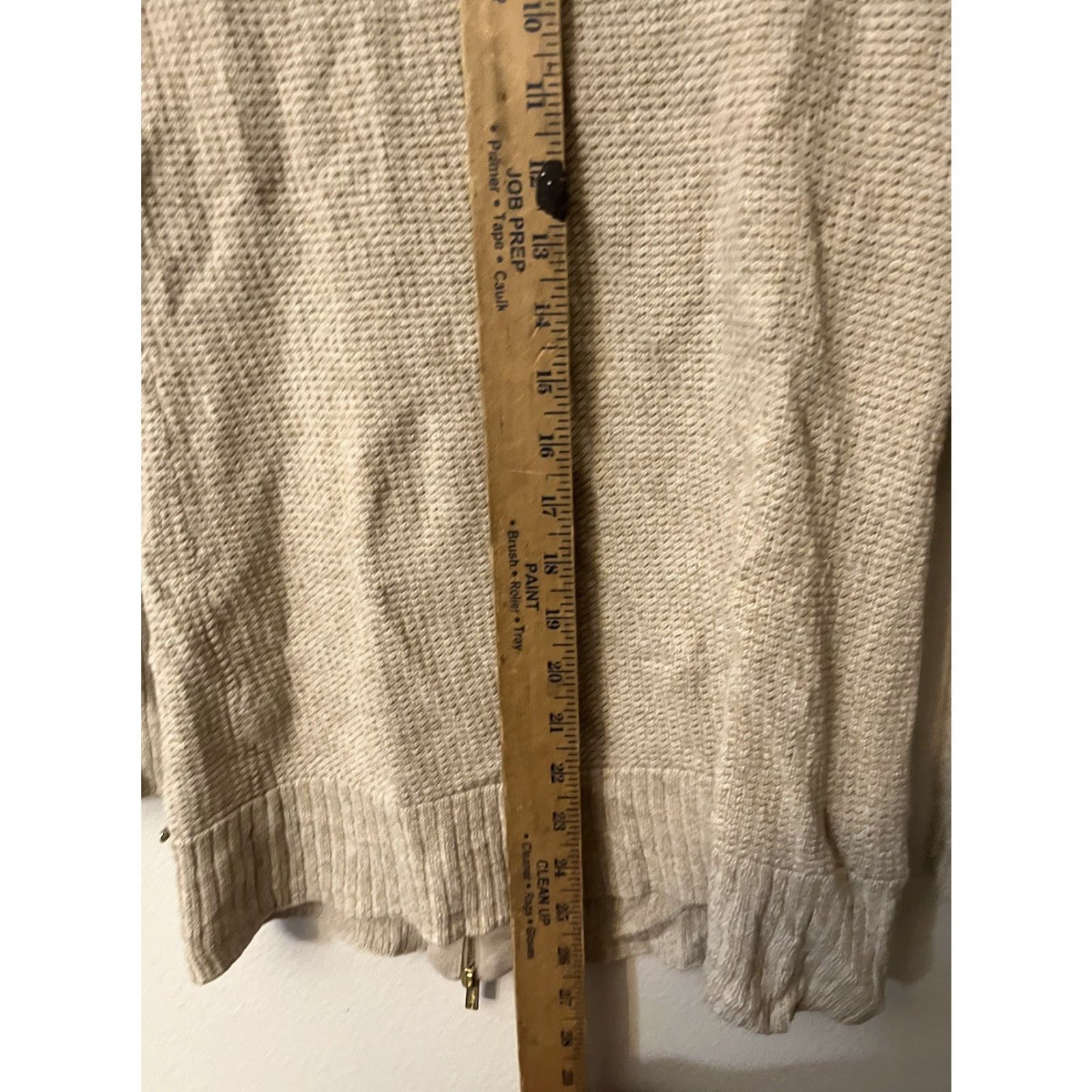Calvin Klein Calvin Klein Cardigan Womens Small Ribbed Full Zipper Long Sleeve Soft Brown Size S / US 4 / IT 40 - 4 Thumbnail