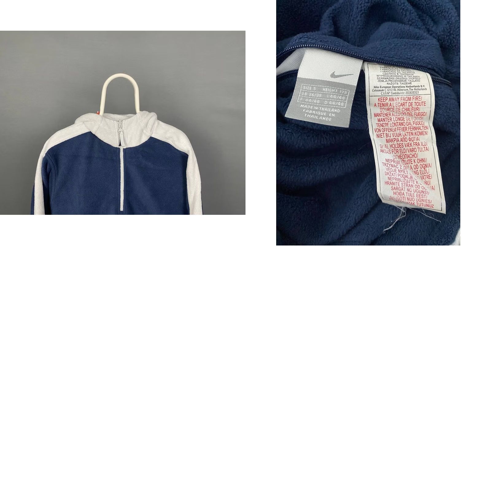 Nike Nike Hoodie Mens S Blue & Gray Reversible Size Long Sleeve Drawstring Size US S / EU 44-46 / 1 - 8 Thumbnail