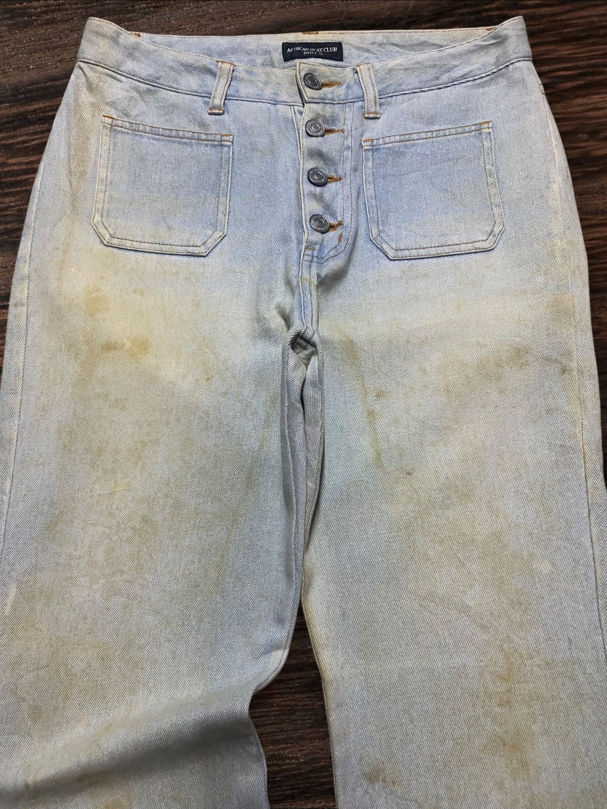Japanese Brand Vtg Japanese Brand African Beat Club Rusty Flare Bush Pants Size US 29 - 3 Thumbnail