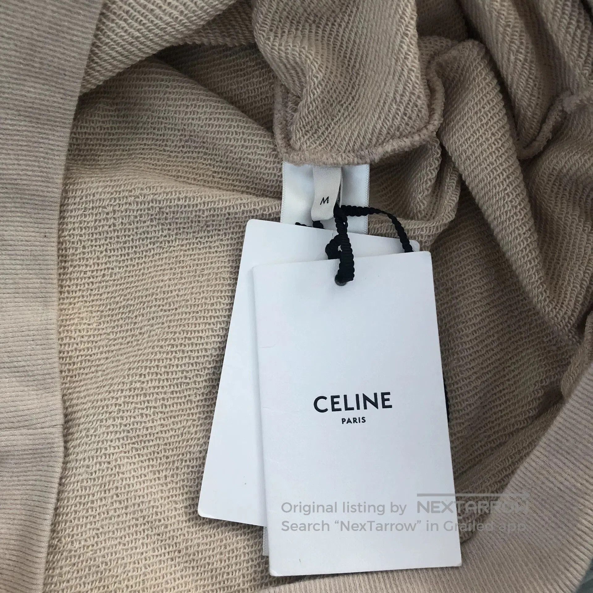 Celine Celine Paris Flocked Logo Hoodie. Size US M / EU 48-50 / 2 - 4 Thumbnail