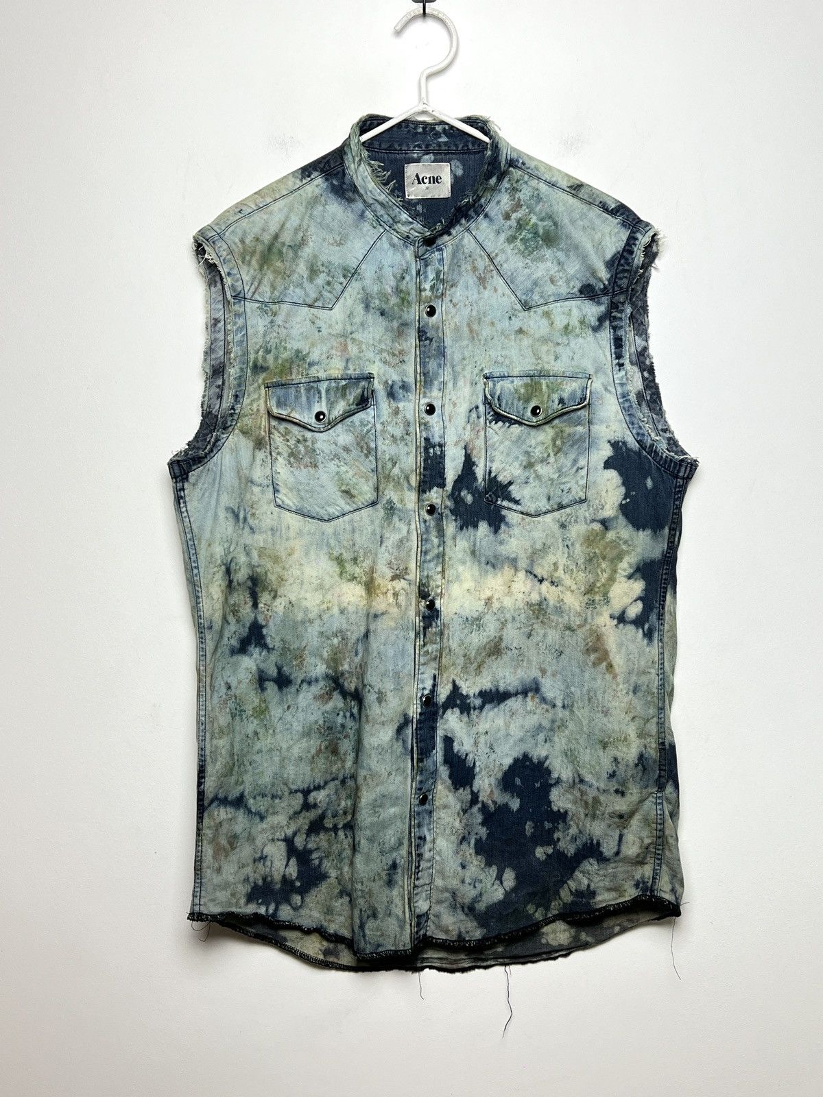 Acne Studios Vintage Acne Studios Denim Shirt Distressed Grunge opium Size US M / EU 48-50 / 2 - 1 Thumbnail