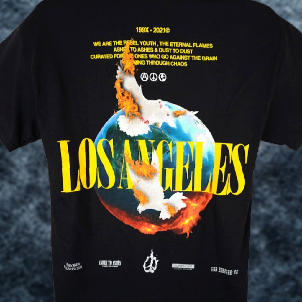 Vintage Civil Regime T Shirt Mens Size Medium Black World On Fire Ashes To Ashes Size US M / EU 48-50 / 2 - 1 Thumbnail