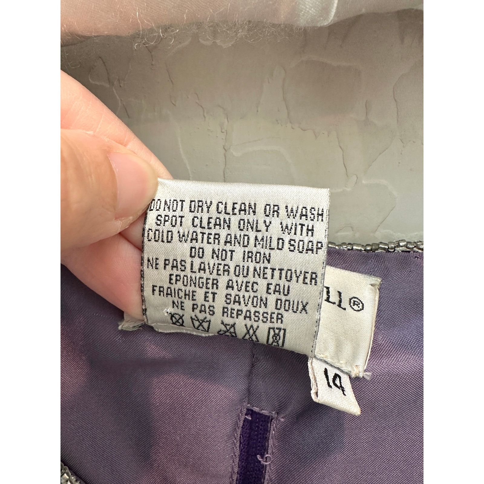Adrianna Papell ADRIANNA PAPELL Vintage Purple Silk Beaded Evening Wear Top Size XL / US 12-14 / IT 48-50 - 7 Thumbnail