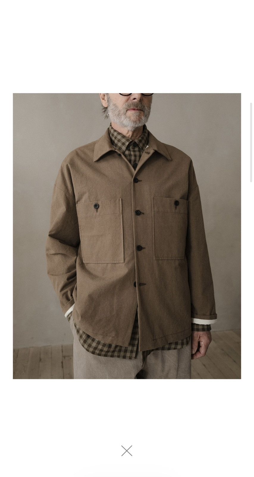 Evan Kinori Field Shirt Two Undyed Organic Cotton Canvas Size US XS / EU 42 / 0 - 4 Thumbnail