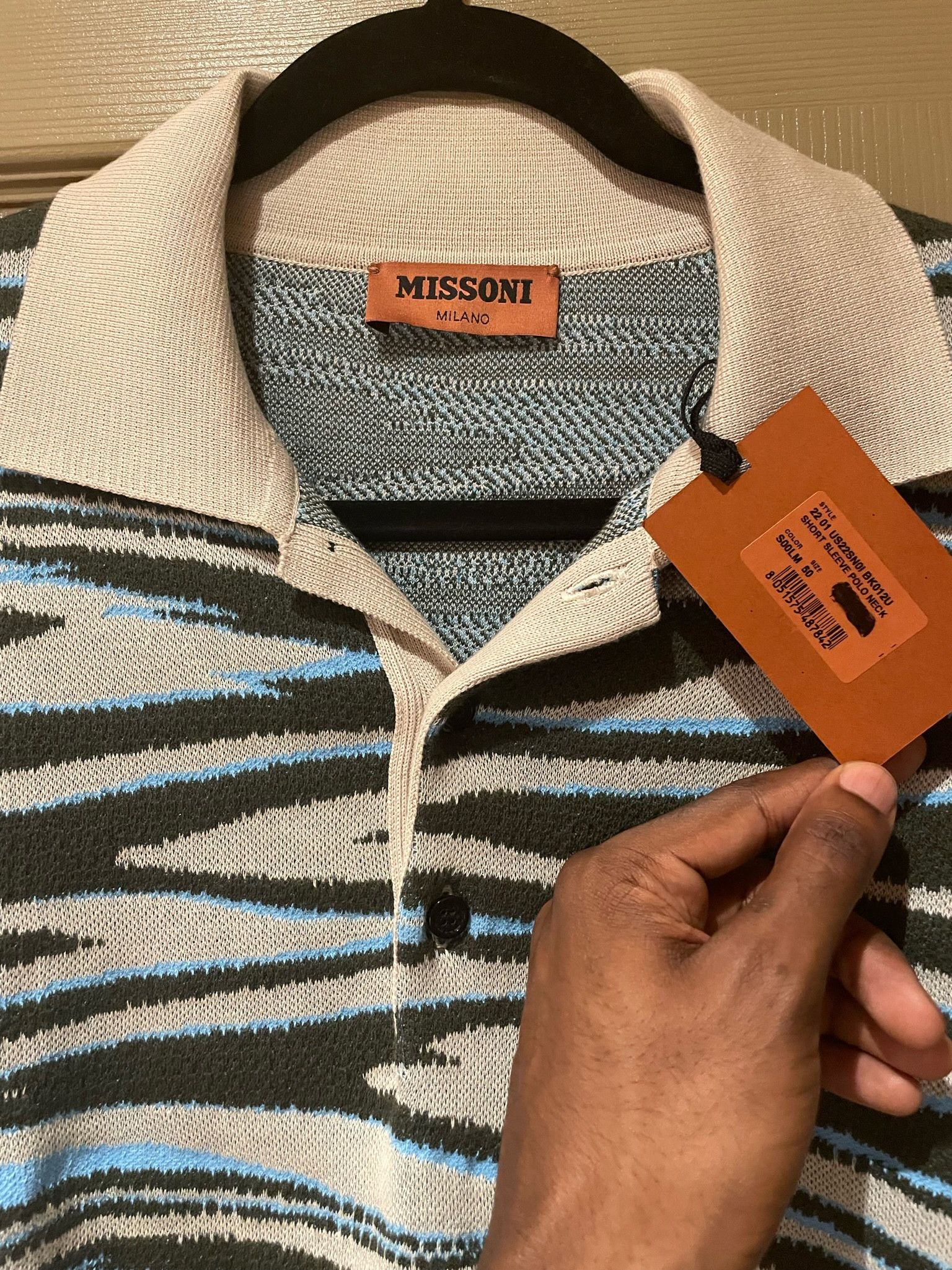 Missoni FW22 Missoni Knit Short Sleeve Polo 50 Large Size US L / EU 52-54 / 3 - 3 Thumbnail