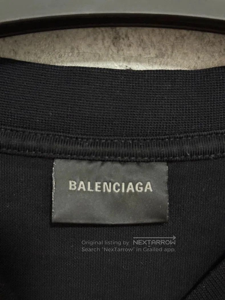 Balenciaga Balenciaga Black Graffiti Logo T-Shirt XL. Size US XL / EU 56 / 4 - 3 Thumbnail