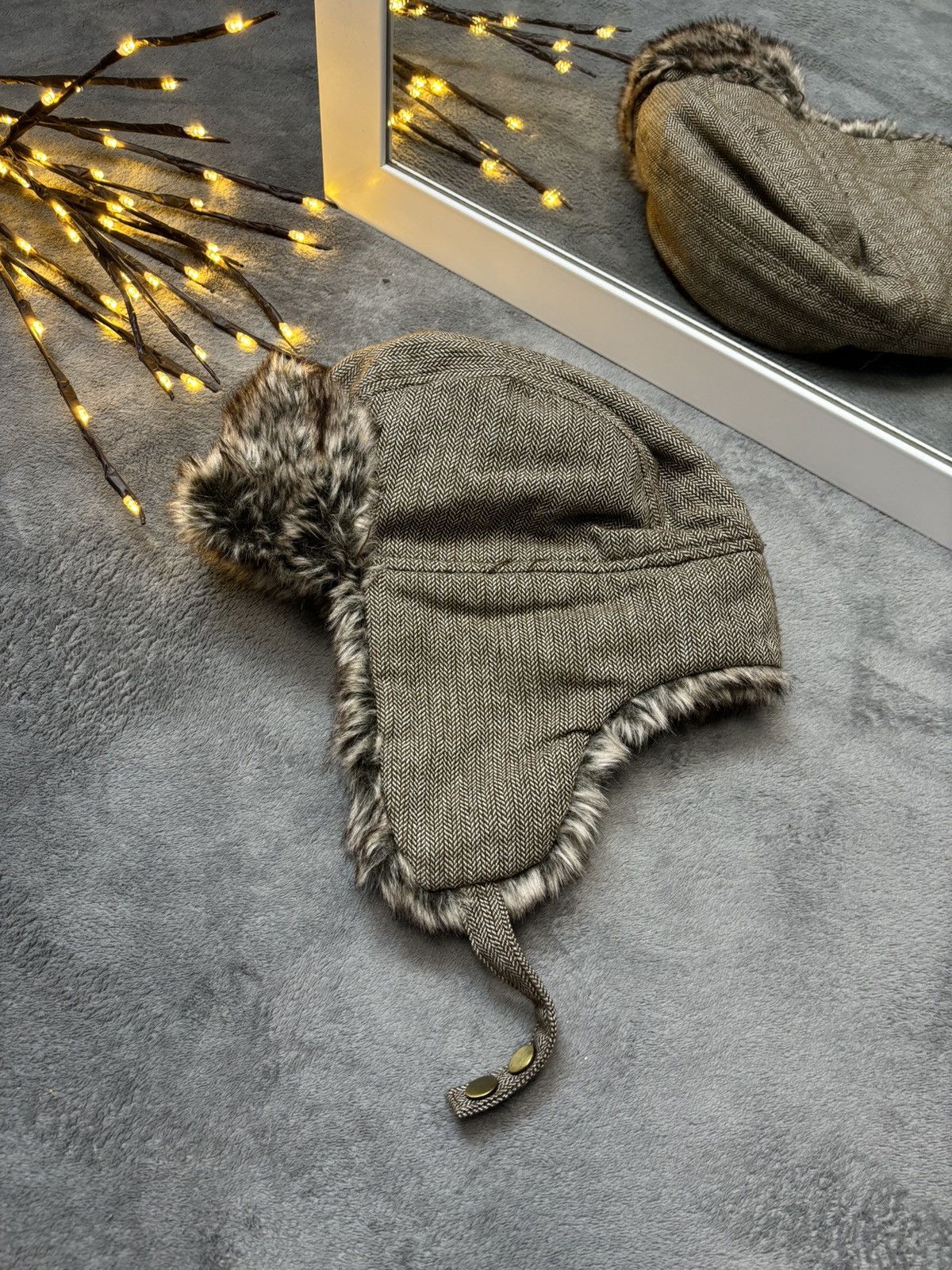 Hysteric Glamour × Vintage Vintage Y2K Japanese brand Ushanka Tweed hype hat Size ONE SIZE - 1 Thumbnail