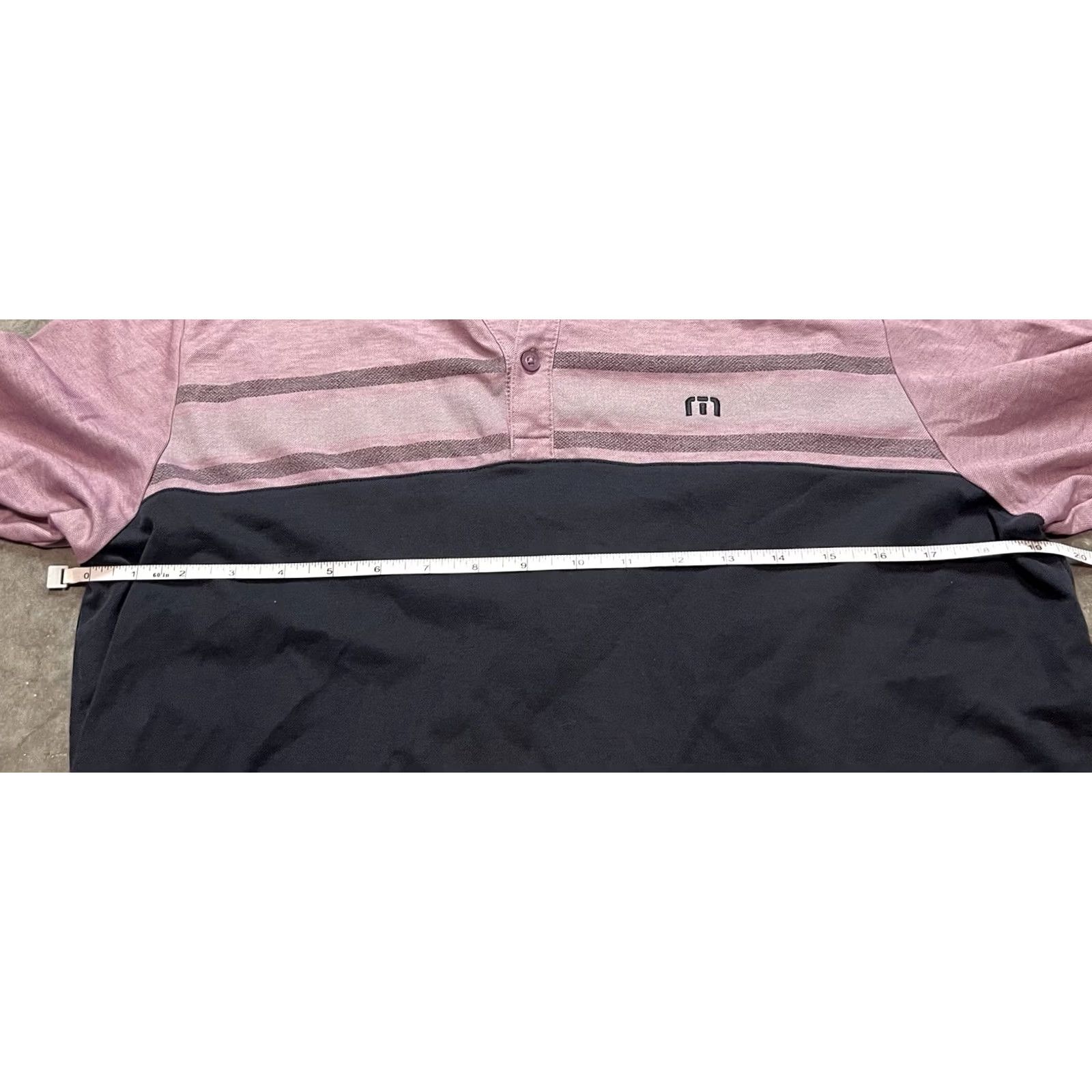 TravisMathew TravisMathew Polo Shirt L Purple Black Colorblock Short Sleeve Golf Casual Mens Size US L / EU 52-54 / 3 - 7 Thumbnail
