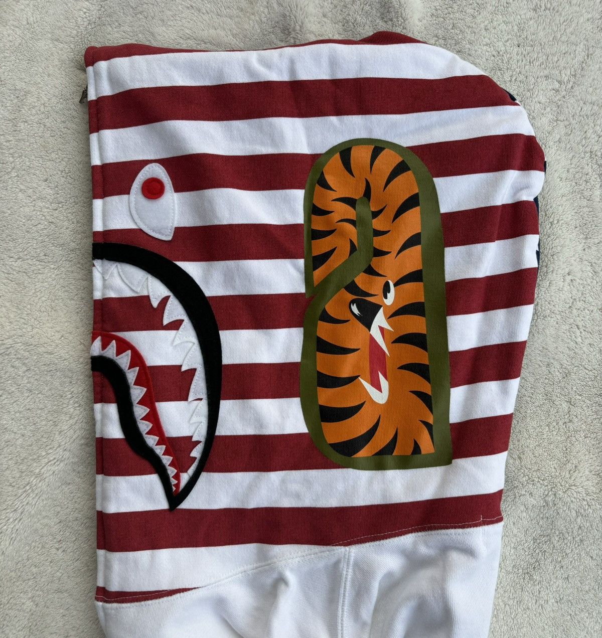 Bape Bape White ‘USA Flag’ Zip Shark Hoodie Size US XXL / EU 58 / 5 - 3 Thumbnail