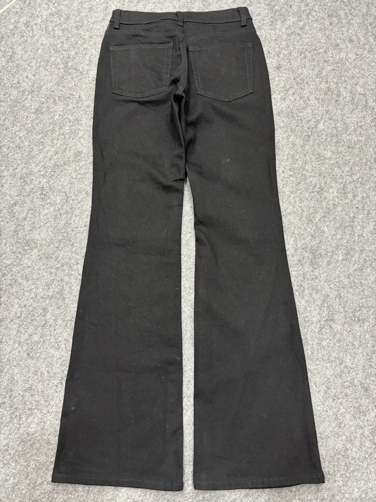 GU 💥Flare💥Japanese Brand GU Superblack Elastic Denim F693 Size US 26 / EU 42 - 16 Thumbnail
