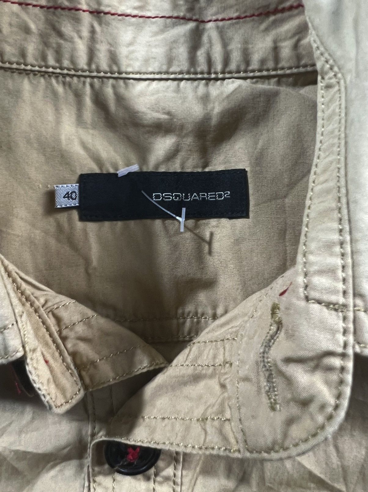 Dsquared2 Dsquared2 Y2K Khaki Beige Mini Dress Button Up Vintage Size S / US 4 / IT 40 - 3 Thumbnail