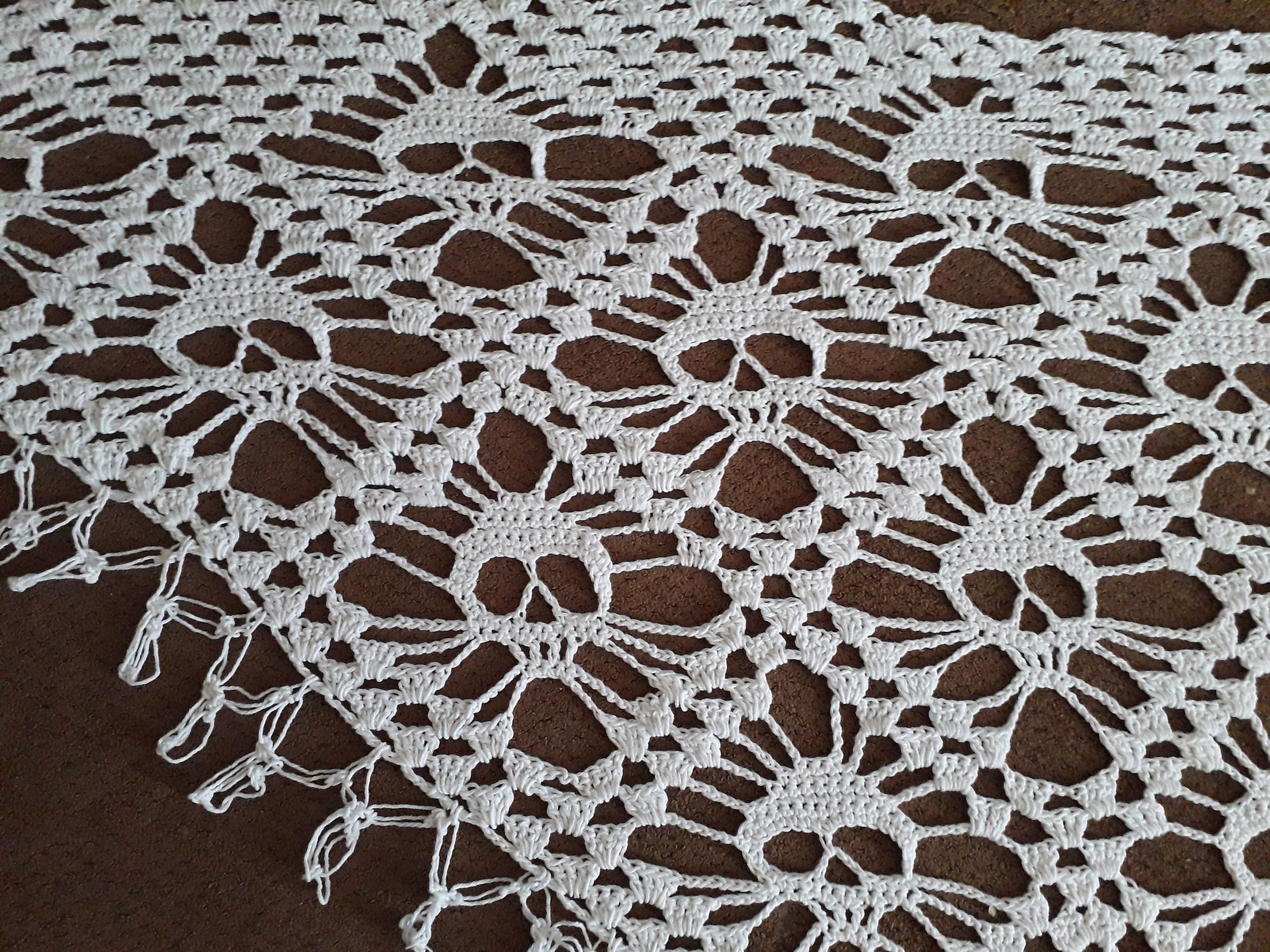Other White Crochet Skull Shawl – Handcrafted Gothic Wrap Size ONE SIZE - 3 Thumbnail