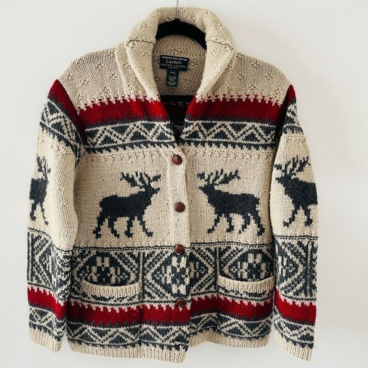 Lauren Ralph Lauren Vintage Lauren, Ralph Lauren Wool Nordic Cardigan - Size M Size M / US 6-8 / IT 42-44 - 1 Thumbnail