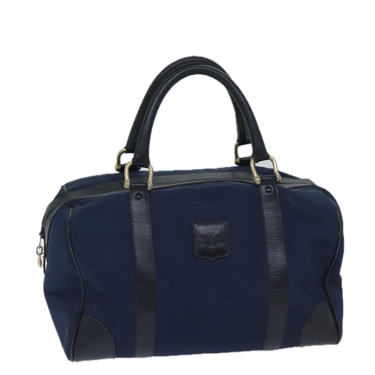image of Celine Boston Bag Canvas Navy Auth Bs13182, Women's